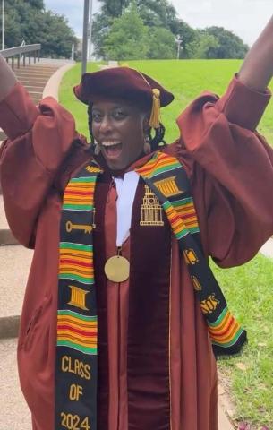 Dr. Deckard on graduation day