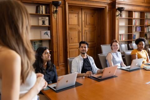 graduate students at lecture