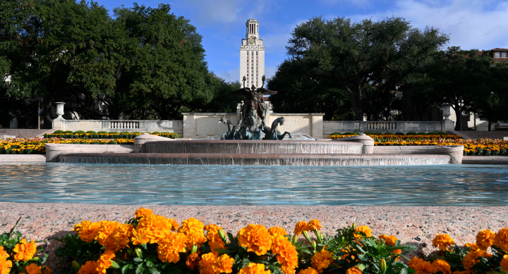 ut tower and fountain